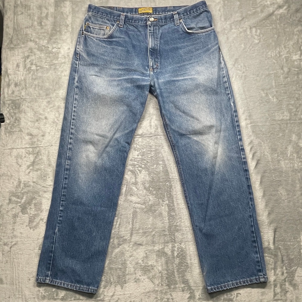 Diamond Gusset Jeans Mens 40x32 Blue Regular Fit Straight Leg Made in USA